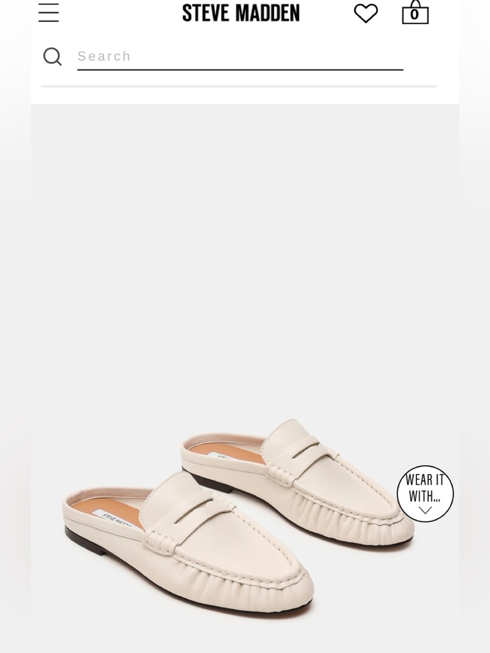 NEW Steve Madden Rafe White Leather Mule